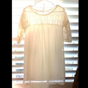 Oversized  cream lace dress